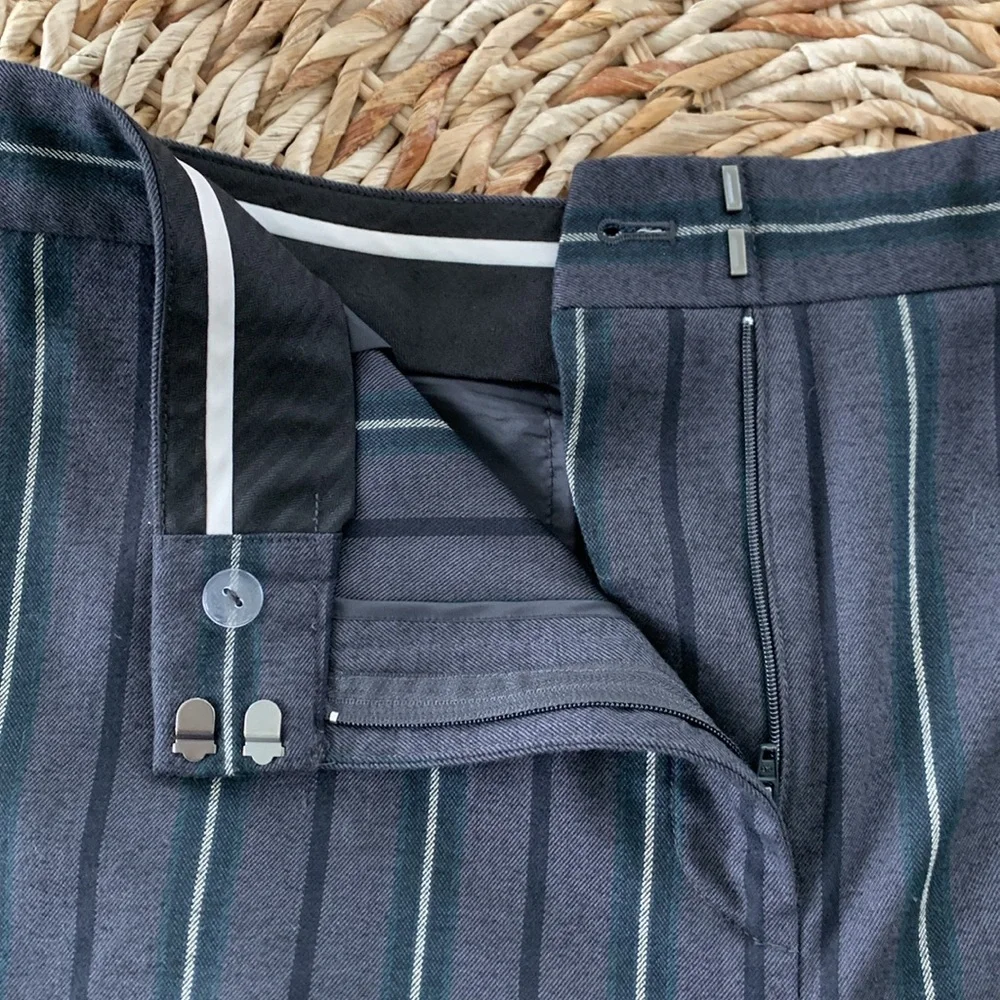 Ann Taylor Stripe High Waist Wide Leg Pant